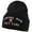 Black, variant on Camping Hair Don't Care with Fire Embroidered 12 Inch Long Knitted Beanie - Black OSFM