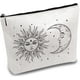 thumbnail image 1 of Bolsa de maquillaje Sun Moon, bolsa de cosméticos de lona gótica, estuche multiusos para lápices y bolígrafos, neceser con cremallera, neceser de viaje, estuche, monedero, kit de supervivencia, 1 of 9