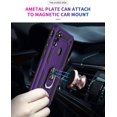 thumbnail image 3 of for Galaxy A11 Case,Samsung A11 Case,with HD Screen Protector,[Military Grade] Ring Car Mount Kickstand Hybrid Hard PC Soft TPU Shockproof Protective Case for Samsung Galaxy A11 (Purple), 3 of 14