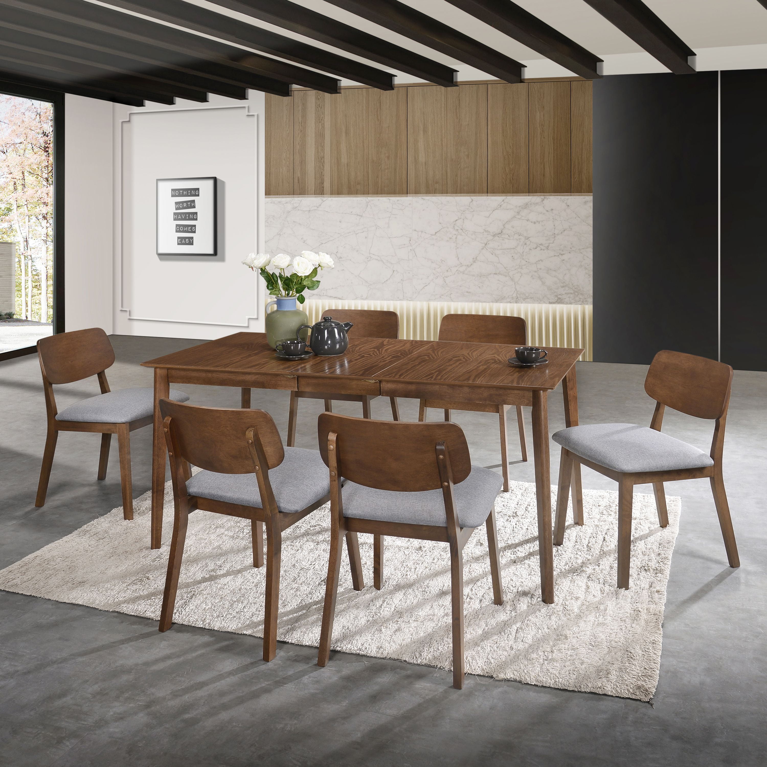 Edgemod Salerno Apartment Size Extension Dining Table Walmart Com Walmart Com