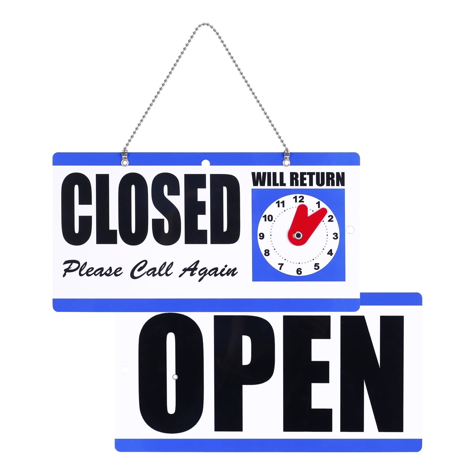 Bocyteopr Dual Sided Open/Closed Sign With Adjustable Return Clock, 6 "x 11 . 5 " Plastic Store Bocyteopr Dual Sided Open/Closed Sign With Adjustable Return Clock, 6 "x 11 . 5 " Plastic Store 8