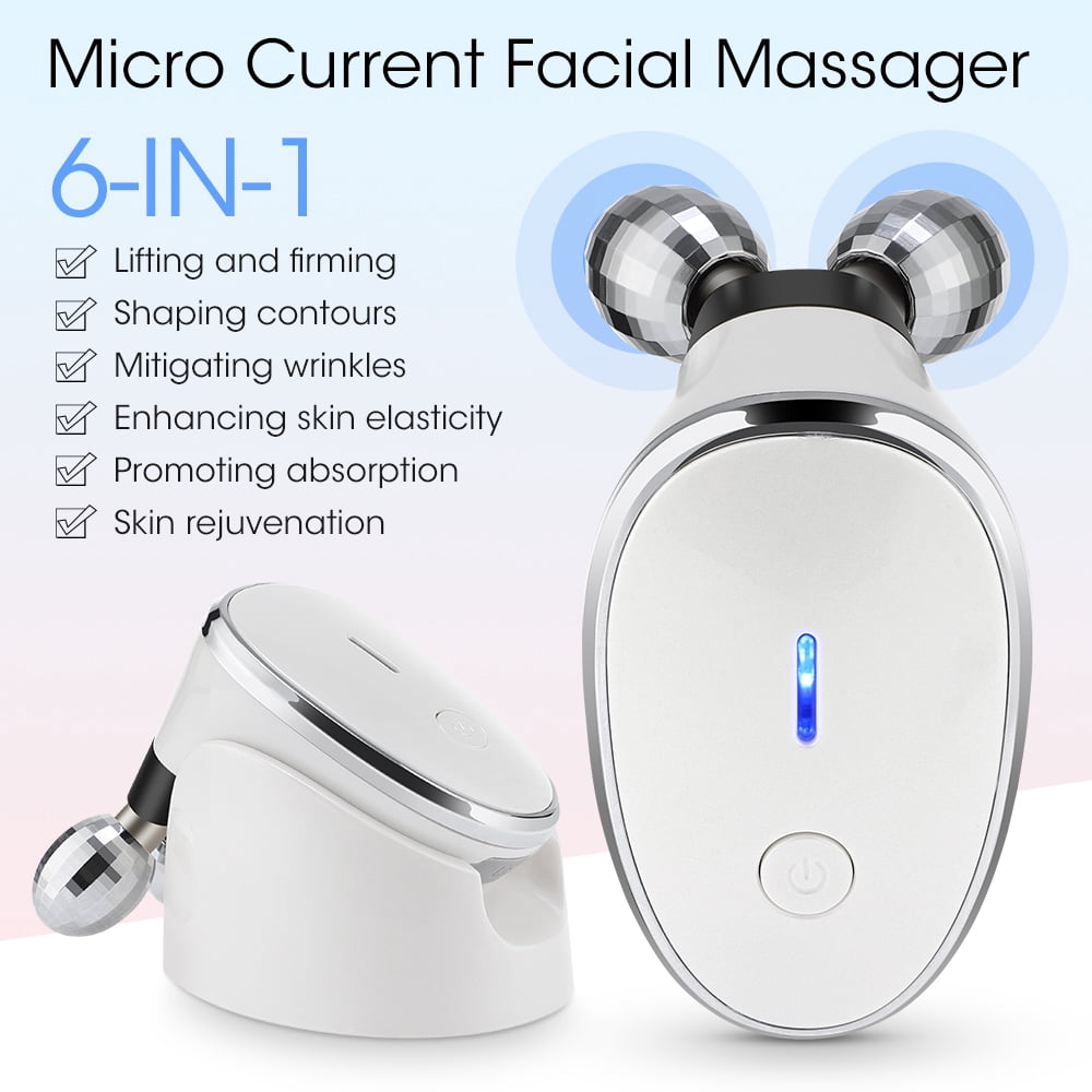 Flaremore Micro-current Face Massager 6 in 1 Electric Facial Skin Beauty Device Lifting Firming Fading Lines 101800 Battery
