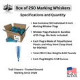 thumbnail image 2 of Trail Chasers Blue Marking Whiskers, 6 Inch, 250 Count for Survey, Construction, Landscaping & Trail Markers, 2 of 7