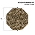 thumbnail image 2 of KLL Drink Coasters Set Octagon of 4,PU Leather Absorbent Coasters Set Decorative Coffee Cup Coasters Housewarming Gift for Home Decor-Leopard Print, 2 of 5