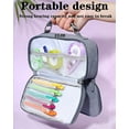 thumbnail image 4 of 3 Layers Big Capacity Pencil Case Bag Pen Pouch Holder Large Storage Stationery Organizer for School Supplies Office College Teen (Pink), 4 of 7