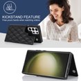 thumbnail image 5 of Wallet Case for Samsung Galaxy S22 Ultra, RFID Blocking Card Slots Holder Fashion PU Leather Back Flip Cover with Kickstand Magnetic Buttons Shockproof Case for Samsung Galaxy S22 Ultra,Black, 5 of 8