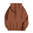 thumbnail image 6 of Womens Hoodies Oversized Solid Color Kangaroo Pocket Sweatshirts Pullover Long Sleeve Drop Shoulder Blouses 2025 Winter Fall Outfits Fashion Y2K Clothes, 6 of 7