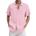 thumbnail image 1 of DGMIOCS Chemise Habillée Décontractée pour Homme Coupe Régulière Légère Tenue de Travail Rose TTTG, 1 of 4