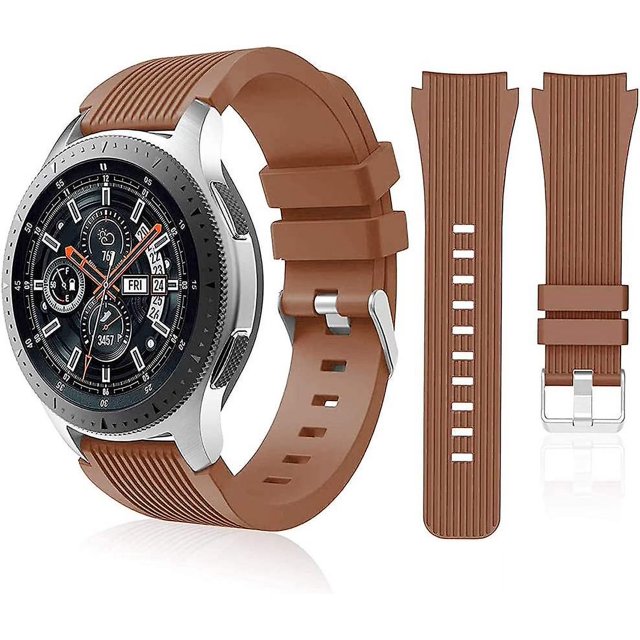 Compatible con bandas de reloj Samsung Galaxy de 46 mm/Gear S3 Frontier, bandas de reloj clásicas/reloj Galaxy de 3 bandas de 45 mm, pulsera de silicona suave de 22 mm Spo