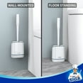 thumbnail image 4 of MR.Siga Toilet Bowl Brush and Holder, Wall Mounted Toilet Brush, White,for Adult, 4 of 8