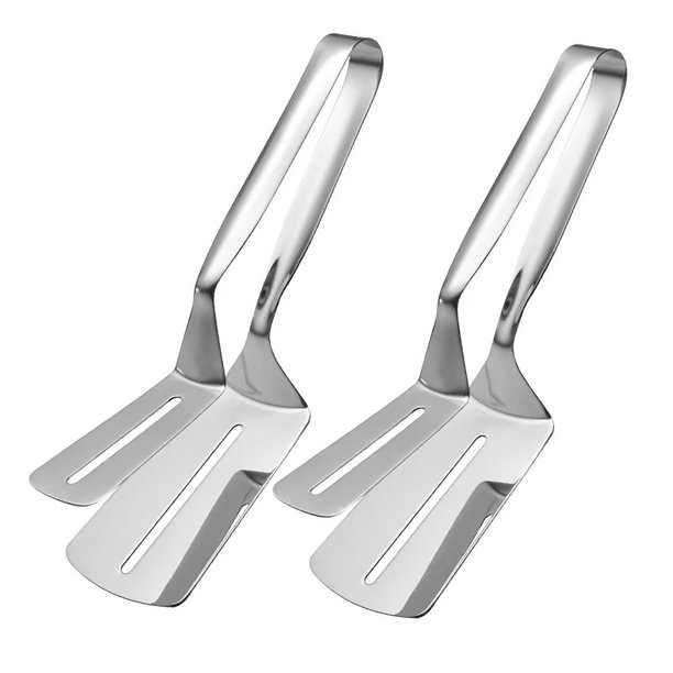 Espátula de acero inoxidable para barbacoa con agarre antideslizante, resistente al calor, para hamburguesas, pescado y panqueques, utensilio de cocina multiusos.