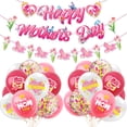 thumbnail image 1 of Set de decoración con globos para el Día de la Madre, 25 unidades, rosa y blanco, 1 of 2