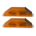 thumbnail image 2 of 2pcs Solar Strobe Warning Light LED Warning Lamp High Bright Waterproof Light Control Flashing Beacon Barricade Construction Safety Traffic Light Yellow, 2 of 10