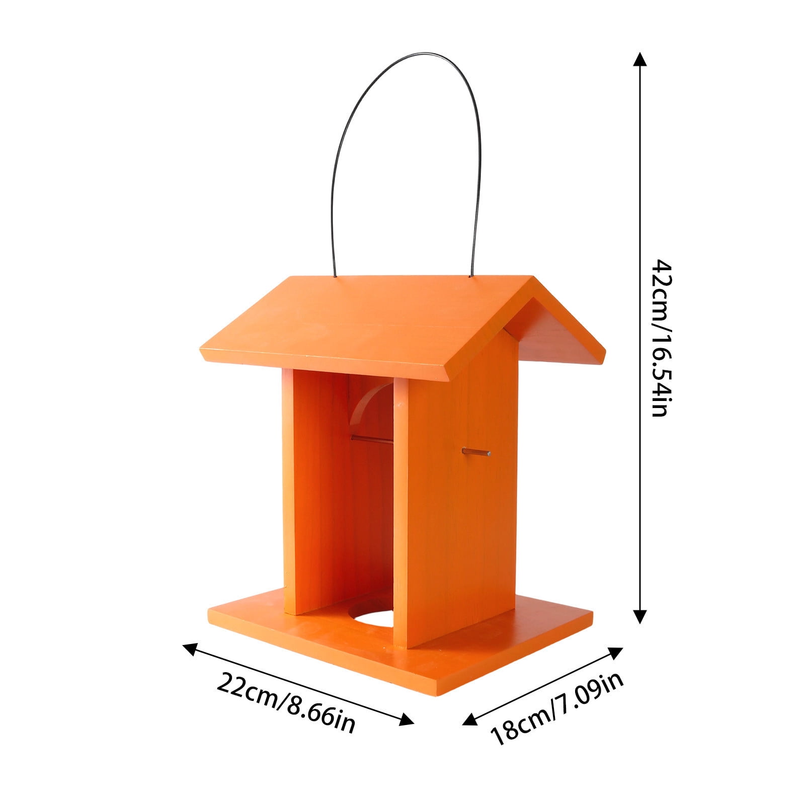 Bird Feeder & Bluebird Feeder Hanging Wooden House, Rustic Outdoor Wooden Bird Feeder for Small Songbirds, Finch & Mealworms