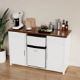 thumbnail image 6 of Coffee Bar Cabinet with Fridge Space, Mini Fridge Cabinet，Buffet Sideboard，53.2"L, 6 of 8