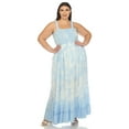 thumbnail image 5 of White Mark Women's Plus Size Smocked Ruffle Maxi Dress, 5 of 6