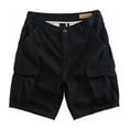 thumbnail image 3 of Kids Boys Solid Color Cargo Shorts Knee Length Multiple Pockets Casual Style Stylish Bottoms for Summer Outdoor Activities Black 5 Years-6 Years, 3 of 6