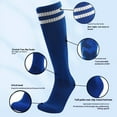 thumbnail image 2 of 12 Pairs Baseball Socks for Adult Youth Stretchy Compression Knee High Soccer Socks  Random Color, Team Practice, Athletic Soccer Sports, Thick Towel Bottom, 2 of 5