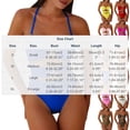 thumbnail image 2 of Traje de baño de una pieza para mujer, conjuntos de bikini para mujer estilo europeo y traje de baño bikini para playa de color liso con borde, ropa de baño de mujer, 2 of 6