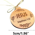 thumbnail image 2 of Paquete de 25 adornos con el nombre de Jesús, 5 cm/2 pulgadas de diámetro | Adornos colgantes de madera con el nombre de Jesús para Adviento, adornos para la decoración del árbol de Navidad, 2 of 7