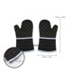 thumbnail image 5 of Guantes de cocina 1 par de manoplas extendidas para horno, guantes de cocina con aislamiento térmico de 260 ℃ / 500 ° F, rejillas de forro de felpa gruesa, patrón de rayas horizontales para cocina, Abanopi Guantes de cocina, 5 of 7