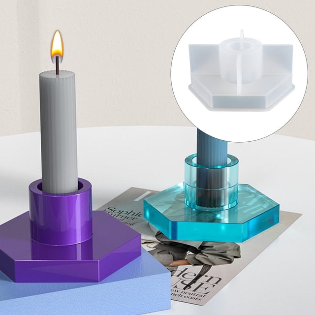 s de portavelas hexagonales irregulares, suministros de bricolaje, de silicona geométrico geométrico para s de resina para candelabros Hugo Molde de portavelas