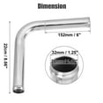 thumbnail image 4 of OD 1.25" Leg Length 6" Car Aluminum Alloy Tube Intercooler Pipe 90 Degree Bend Elbow Air Intake Tubing, 4 of 6