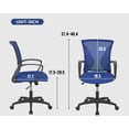 thumbnail image 7 of BestOffice Ergonomic Office Chair, Lumbar Support, Rolling Swivel for Men, Women(Blue), 7 of 7