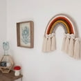 thumbnail image 6 of Rainbow Wall Hanging, Hand-woven Rainbow Macrame Wall Hanging for Nursery and Home Decor 28x27cm, 6 of 12