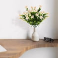 thumbnail image 4 of White Artificial Flowers with Eucalyptus Leaves 1 Bunch Colored Faux for Outdoor Spring Decoration Realistic Suitable for Courtyards Family Gardens Flower Pots by Miyuadkai, 4 of 9