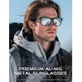 thumbnail image 2 of Gafas de Sol Polarizadas ATTCL Marco Metálico Retro 8587 Negro-Plata, 2 of 7