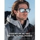 thumbnail image 2 of Gafas de Sol Polarizadas ATTCL Marco Metálico Retro 8587 Negro-Plata, 2 of 7