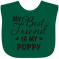 thumbnail image 3 of Inktastic My Best Friend is My Poppy with Hearts Boys or Girls Baby Bib, 3 of 4