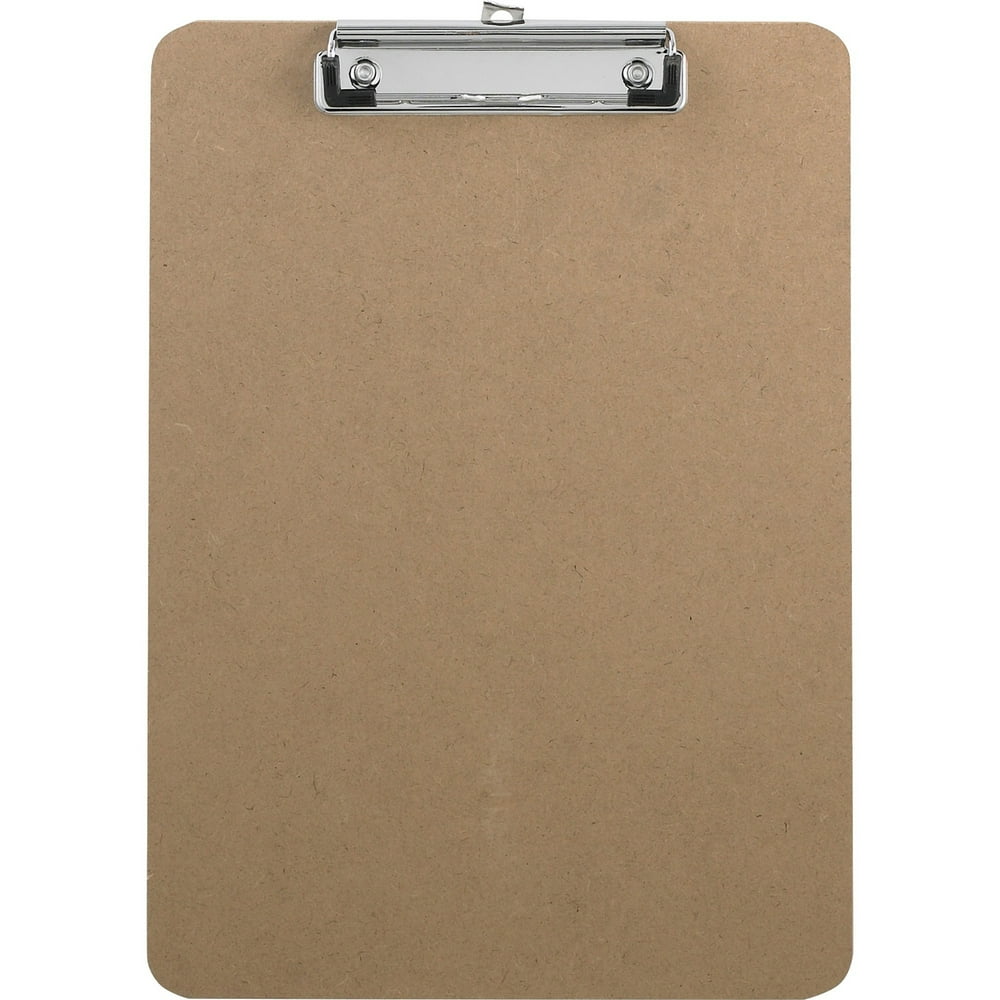 Business Source, BSN16508, Flat Clip Hardboard Clipboard, 1 Each, Brown