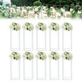 thumbnail image 4 of 10Pcs White Rectangle Backdrop Stand Metal Wedding Balloon Arch Frame Venue Decor, 4 of 11