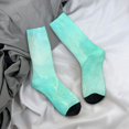 thumbnail image 5 of Vsdgher Cyan Mint Marble Crew Socks for Men & Women, Breathable Casual Athletic Ankle Socks, 5 of 6