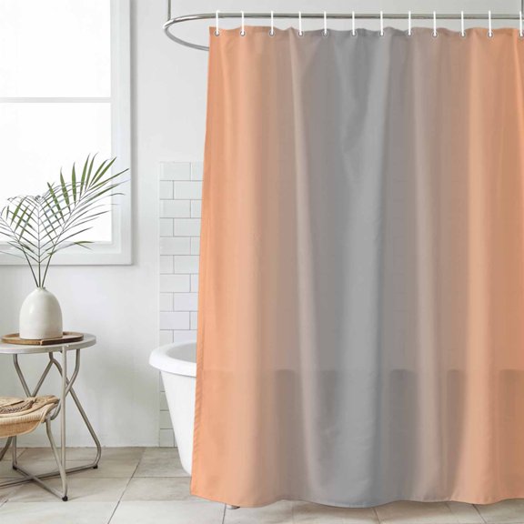 LightSalmon Gray Ombre Waterproof Fabric Shower Curtain,Modern Gradient Abstract Art Waterproof Fabric Shower Curtain for Bathroom Curtains Bathtubs Hotel Shower Curtains with 12 Hooks Standard 60x72