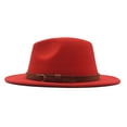 thumbnail image 5 of Tittly Winter Hats Grip Socks Belt Classic Hat Wool Wide Buckle Floppy Panama Hat Fedora Womens Caps Running Hat Hats for Men Red One Size, 5 of 9