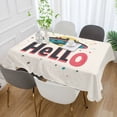 thumbnail image 2 of Yayeee Tablecloths 54" x 54" Rectangle Wrinkle Resistant Party Table Cover, Beige UFO, 2 of 8