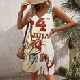 thumbnail image 4 of GaThRRgYP Women's Casual Ruffle Short Sleeve Dress,Women's Casual Sundress with Pockets Summer Boho Beach Dress Floral T-Shirts Dress Neck Loose Tank Dresses, 4 of 6