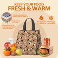 thumbnail image 5 of Boston Terrier and Flower Insulated Lunch Bag for Women & Adults,Large Portable Soft Cooler Lunch Bag,Thermal Food Storage Tote with Pearl Cotton,8.66L,8.75x5.75x9.5 Inch, 5 of 6