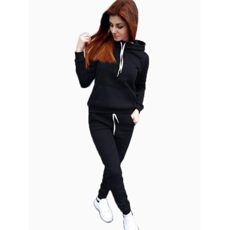 Juicy Velour Suit - Women's 2pcs Hoodies Sweatshirt Ladies Joggers Lounge Wear Tracksuit Sport Suit
