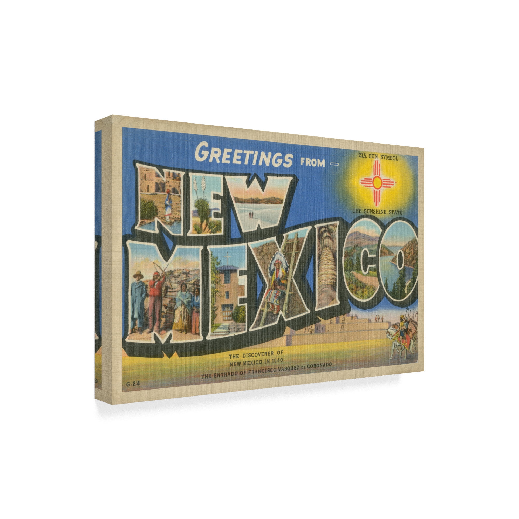Trademark Fine Art 'Greetings from New Mexico' Canvas Art by Unknown