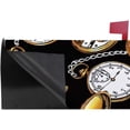 thumbnail image 3 of Coolnut Mailbox Cover Gold Vintage Pocket Watches Post Mail Box Cover Magnetic Mail Wraps Cover Standard Size 20.7" L x 18" W, 3 of 5