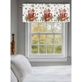 thumbnail image 3 of Christmas Valances for Windows Watercolor Red Cappuccino Gingerbread Man Rod Pocket Curtains Valance Short Window Treatment Drapes for Living Room, Bedroom Bathroom 60"&nbsp;W x 14" L, 3 of 5