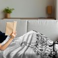 thumbnail image 3 of Fashion Soft Flannel Fleece Throw Blanket, Show Catwalk Mannequins Audience Supermodel Human Crowd Illustration, Cozy Plush for Indoor and Outdoor Use, 50" x 70", White Black, by Ambesonne, 3 of 5