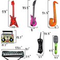 thumbnail image 3 of 7 piezas de juguetes inflables de estrella de rock, suministros para fiestas de rock and roll, micrófono de guitarra, estéreo portátil, teclado de saxofón, piano, banda de teléfono, juguetes, 3 of 4