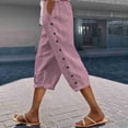 thumbnail image 2 of Pantalón Corto con Cintura Elástica y Estampado de Rayas, Color Rojo, Talla L, 2 of 3