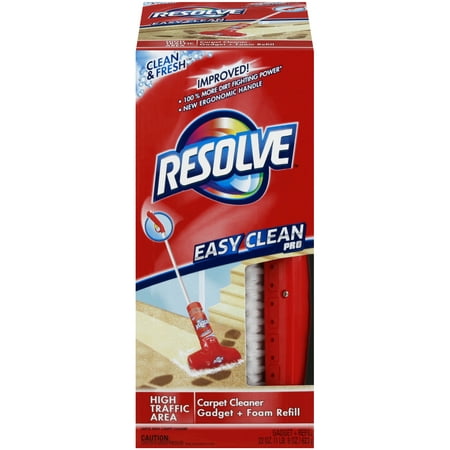 Resolve Easy Clean Pro Carpet Cleaner Gadget & Foam Spray Refill, Clean & Fresh 22oz (Best Carpet Cleaning Chemicals)