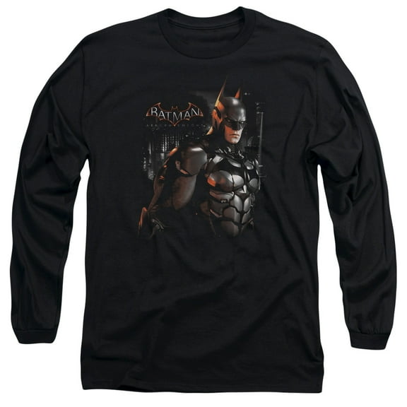 Batman Arkham Knight Dark Knight Long Sleeve T-Shirt Adult 18/1 Black